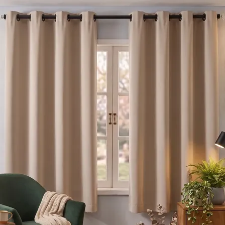 Cortina Blackout Em Tecido 2,00x1,80 Corta Luz Varias Cores Avelã