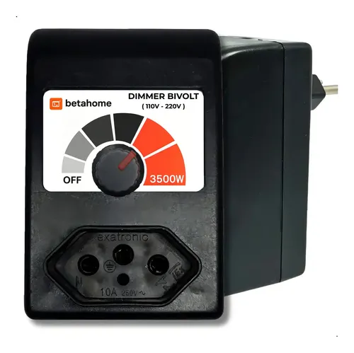 Dimmer de Potência Betahome 3500W Bivolt, para Equipamentos Resistivos