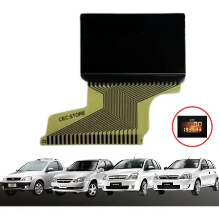 Display Lcd Painel Chevrolet Gm Corsa Montana Meriva Celta Preto