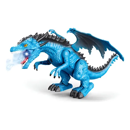Dragão De Controle Remoto Com Fumaça E Som Azul Replay Kids