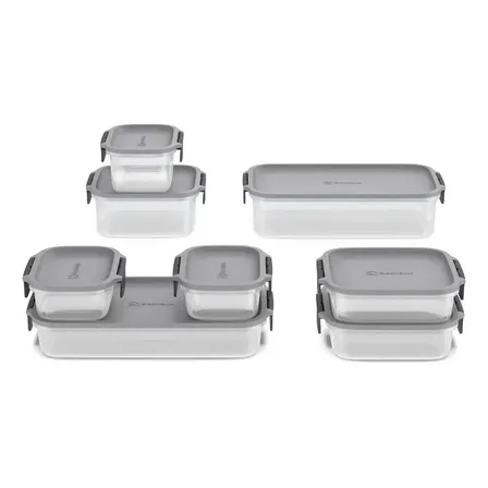 Electrolux Kit 8 PotesOriginal Herméticos de Plástico Cinza