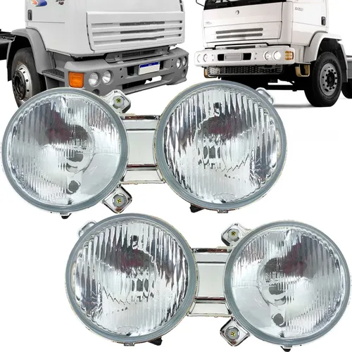 Farol Mb 1714 2423 914 712 Caminhão Frontal Bloco Duplo Kit Ambos Lados