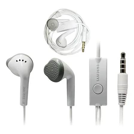 Fone De Ouvido Samsung Galaxy P2 Mic Estéreo Original Nfe Branco
