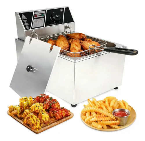 Fritadeira Elétrica Industrial 10l Inox Profissional Prata 220v 60hz