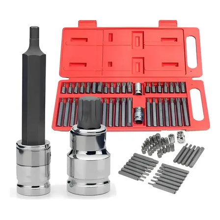 Jogo De Ferramentas 40 Pçs Bit Torx Allen Multidentado Crv Cinza-escuro