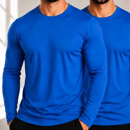 Kit 2 Camisetas Manga Longa Uv 50+ Proteção Solar Esporte Royal / Royal G