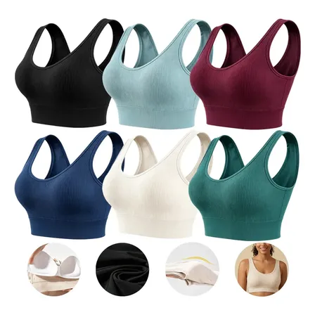 Kit 2 Top Feminino Para Malhar Corrida Treino Cor Aleatória 2 Cores Aleatórias P