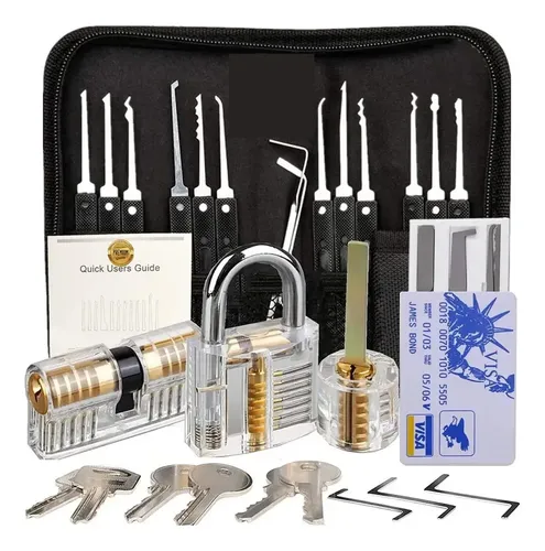 Kit 30 Treinamento Micha Mixa Gazuas Cadeado Transparente Ferramentas Para Chaveiro Profissional Jogo De Chaves Para Abertura De Fechaduras Portas E Cadeados