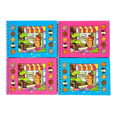 Kit 4 Livros De Colorir Comfy Cozy Capa Dura 48 Páginas , Livro Para Pintar Fofo Viral Tiktok Bobbie Goods A5 Desenhos Fofos Presente Criativo Relaxante Popsy