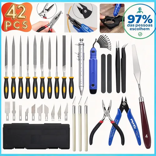 Kit 42 Acessórios De Impressão 3d Ferramentas P/ Acabamento