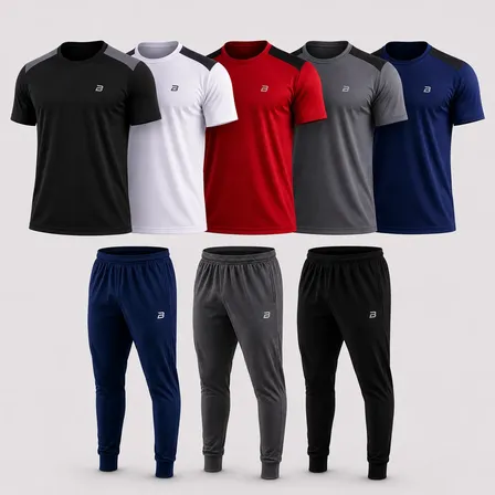 Kit 8 Peças Masculino Dry Fit Academia Premium Brav Sports Multicolorido Dry-liso Gg