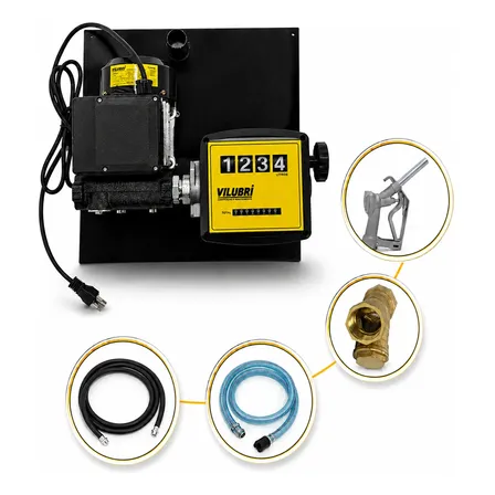 Kit Abastecimento Diesel 230v Medidor Digital Vilubri
