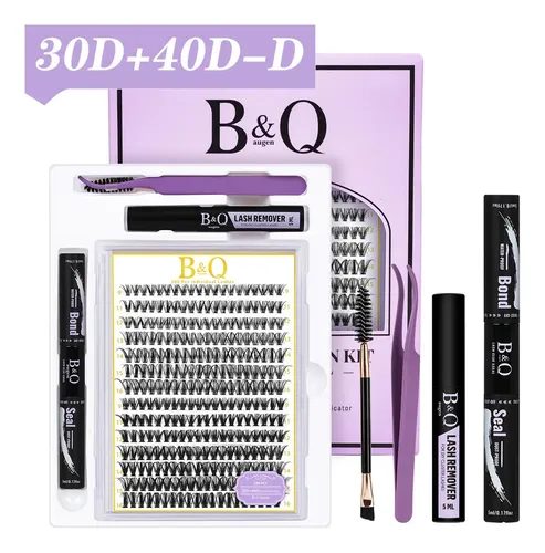 Kit Cílios B&Qaugen 280 Unidades Curvatura D para Aplicação Fácil