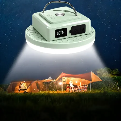 Lâmpada Barraca Camping Pesca Led Potente Recarregável Verde Verde-claro 3.7v