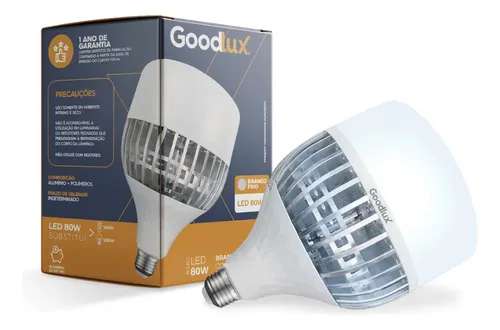 Lampada Led 80w E27 E40 Bulbo Forte 6500k Branco Frio 127/220v Branco-frio