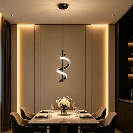 Luminária Em Espiral Com Três Cores, Base Larga 110v-/220v Preto