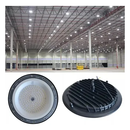 Luminária Industrial Led High Bay Ufo Galpão Ip65 100w Cor da carcaça Preto Cor da luz Branco frio Bivolt
