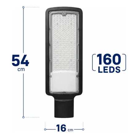 Luminária Publica 400w Led Slim Smd 6500k Poste Cor da carcaça Preto Cor da luz Branco-frio