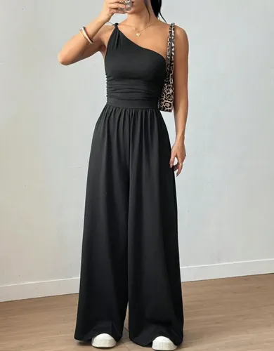 Macacão Feminino Longo Mula Manca Regata Elegante Social Preto Único