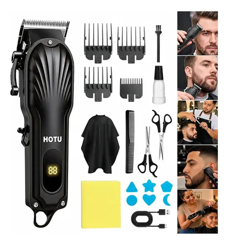 Máquina De Cortar Cabelo Profissional Barbeador Recarregável Preto 5v