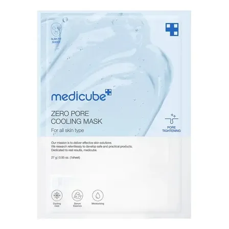 Máscara de resfriamento Medicube Zero Pore — máscara calmante, 1 peça, tipo de pele, todos os tipos de pele