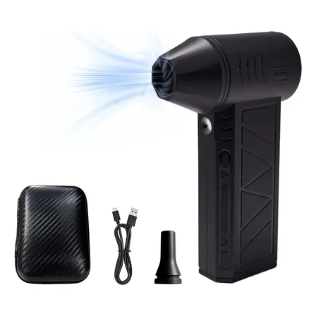 Mini Ar Soprador Turbo Jet Fan 130000 Rpm Portátil Sem Fio Preto 127/220v
