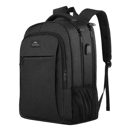 Mochila Para Notebook 15,6 Polegadas Mochila Escolar Antifurto Impermeável Reforçada Executiva Masculina E Feminina Para Trabalho Viagem Faculdade Matein 1007 Cor Preta 35l Preto Liso