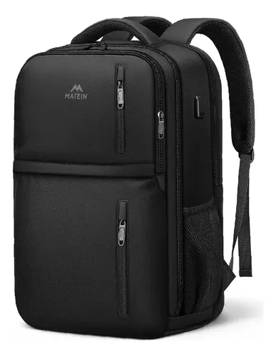 Mochila Viagem Masculina, Mochila Para Notebook De 15.6 Polegadas,Itens Pessoais Grande Capacidade Com Compartimento Para Sapatos, Ideal Para Trabalho, Academia, Escolar, Matein Preta Liso