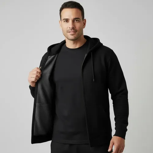 Moletom Ziper Masculino Blusa De Frio Casaco Capuz