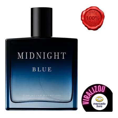 Perfume Masculino Midnight Blue 100 Ml Essencia Arabe