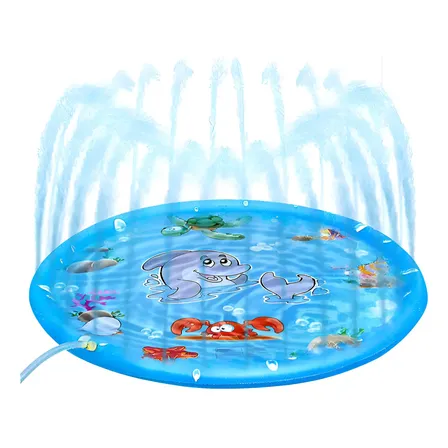 Piscina Chafariz Fonte Infantil Tapete Aquático Criança Pet Azul
