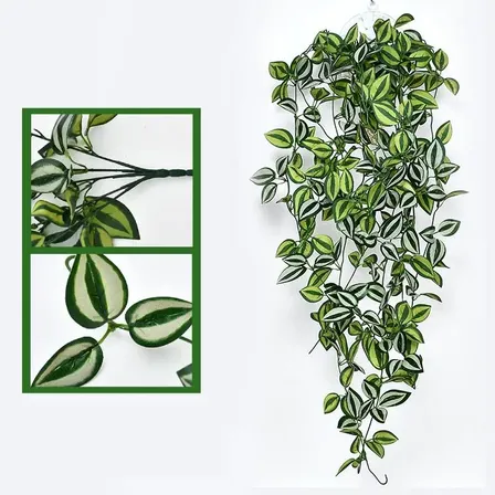 Planta Artificial Jibóia Pendentes Caída Corrente Realista Verde