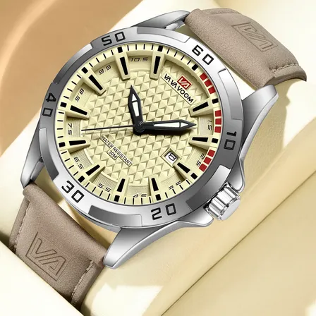 Relógio De Pulso Vavavoom 2581 Masculino De Aço Inoxidável