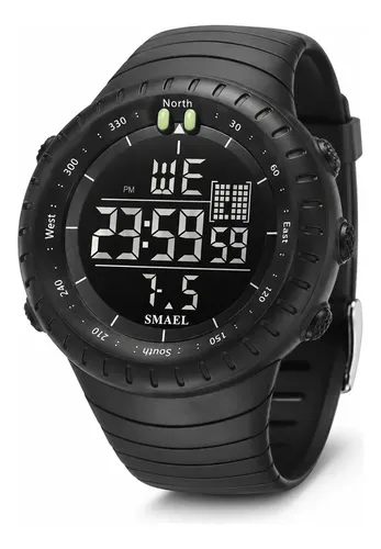 Relógio Masculino Smael 1237 Digital Esportivo 50m Led Preto