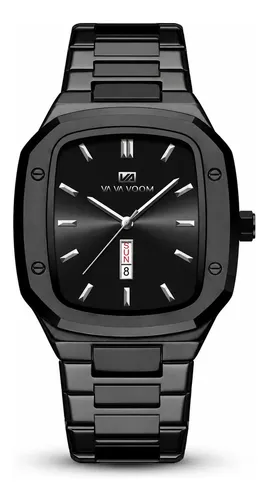 Relógio Masculino Vavavoom Aço Inox Quartzo 3atm Social Preto