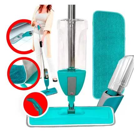 Rodo Mop Spray Giratório Reservatório 360 Limpeza Piso Vidro