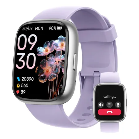 Smartwatch Alexa Bluetooth Chamada Tela 1.83 Ip68 120 Esport Lilás