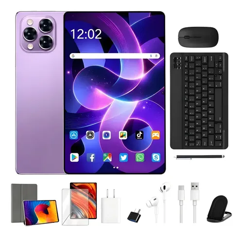 Tablet 11.6 Android 15 16gb 512gb Dual Sim 4g Preto Lilás