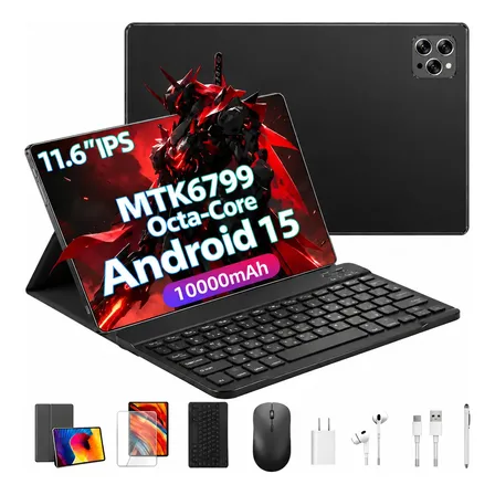 Tablet Android 15 11.6 16gb Ram 512gb 4g Dual Sim Preto Preto
