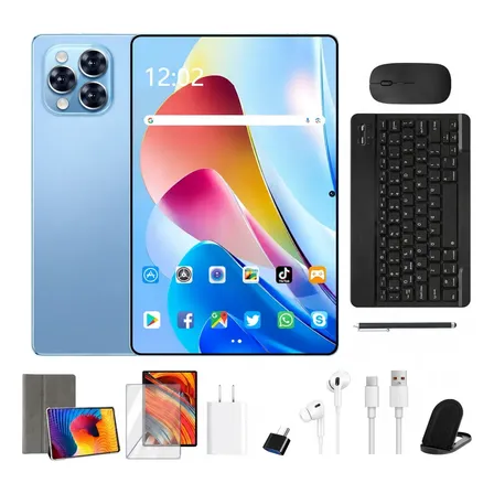 Tablet Android 15 Tab Kit Completo Ram 16gb 512gb 11.6'' Hd Azul Celeste