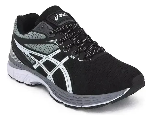 Tênis Asics Revelation Caminhada Academia Treino Macio Leve Preto/cinza 42 Br