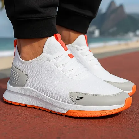 Tênis Branco Masculino Para Academia Esportivo Bf Shoes