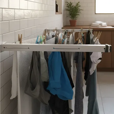 Varal De Roupa Reforçado 80 Kg Dobrável 2 Hastes Premium